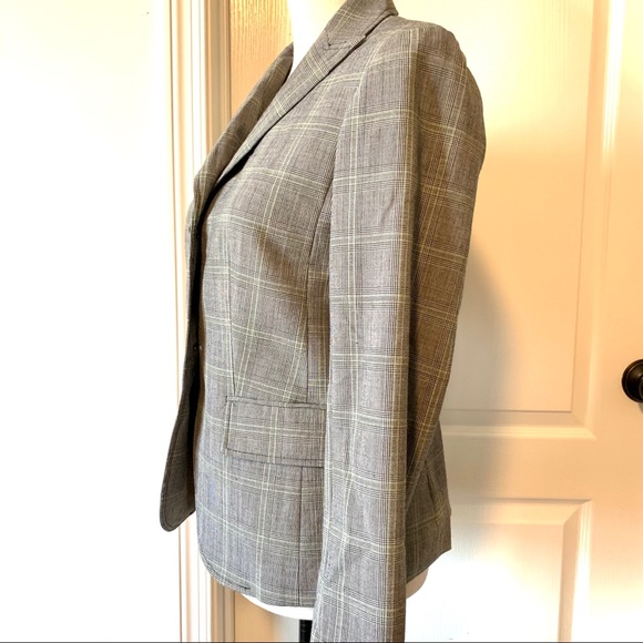 LANDS’ END Single Breasted Plaid Blazer—SZ. 4 - Picture 4 of 14